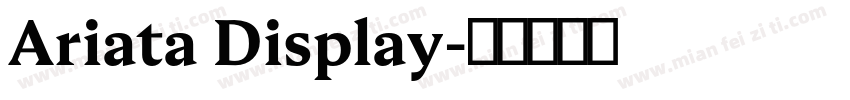 Ariata Display字体转换